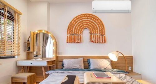 bed room with ac